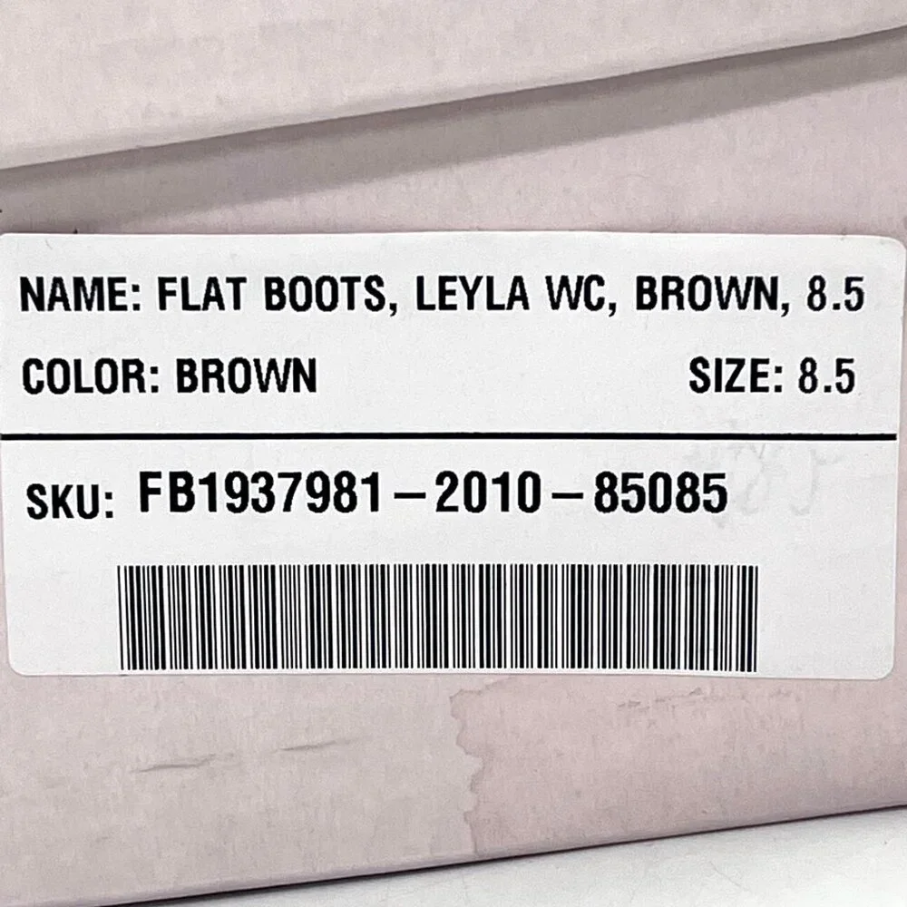 Justfab Leyla WC Tall Moto Boots Womens Size 8.5 Brown Faux Leather New With Box - Picture 10 of 14
